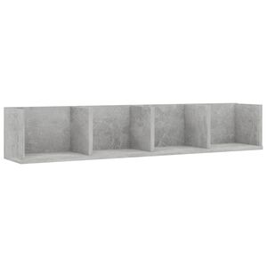 vidaXL &Eacute;tag&egrave;re murale &agrave; CD Gris b&eacute;ton 100x18x18 cm Bois d'ing&eacute;nierie