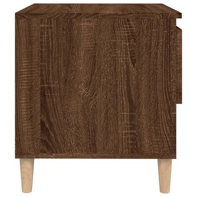 vidaXL Table de chevet Chêne brun 50x46x50 cm Bois d'ingénierie