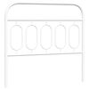 vidaXL T&ecirc;te de lit de remplacement m&eacute;tal blanc 100 cm