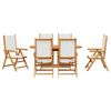 vidaXL Ensemble de salle à manger pour jardin 7 pcs Blanc crème