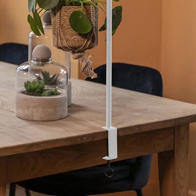 Esschert Design Tige de table décorative avec pince Blanc