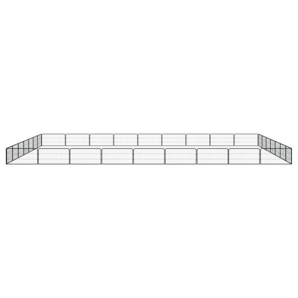 vidaXL Parc pour chien 32panneaux Noir 100x50cm Acier enduit de poudre