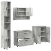 vidaXL Ensemble de mobilier de salle de bain 4 pcs Gris b&eacute;ton