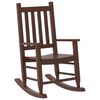 vidaXL Chaises &agrave; bascule enfants lot de 2 marron bois peuplier massif
