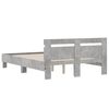 vidaXL Cadre de lit avec LED sans matelas gris b&eacute;ton 120x190 cm