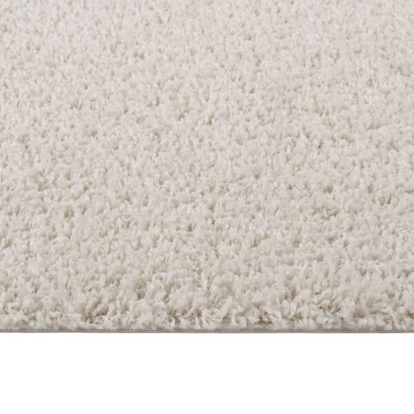 vidaXL Tapis shaggy &agrave; poils longs Cr&egrave;me 80x150 cm