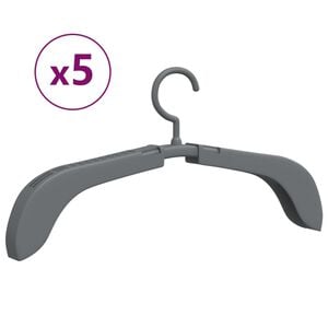 vidaXL Cintres extensibles 5 pcs Gris
