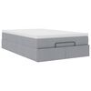 vidaXL Cadre de lit ottoman et matelas gris clair 120x200 cm tissu