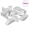 vidaXL Rondelle en demi-lune 12 pi&egrave;ces Blanc M6 Polypropyl&egrave;ne