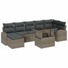 vidaXL Ensemble de canap&eacute; de jardin avec coussin 8 pcs Gris