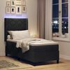 vidaXL Lit &agrave; ressorts avec matelas Noir 80 x 200 cm Velours