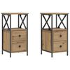 vidaXL Tables de chevet 2 pcs ch&ecirc;ne artisanal bois d'ing&eacute;nierie