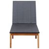 vidaXL Chaise longue R&eacute;sine tress&eacute;e et bois d'acacia massif