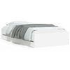 vidaXL Cadre de lit avec tiroirs sans matelas blanc 90x190 cm