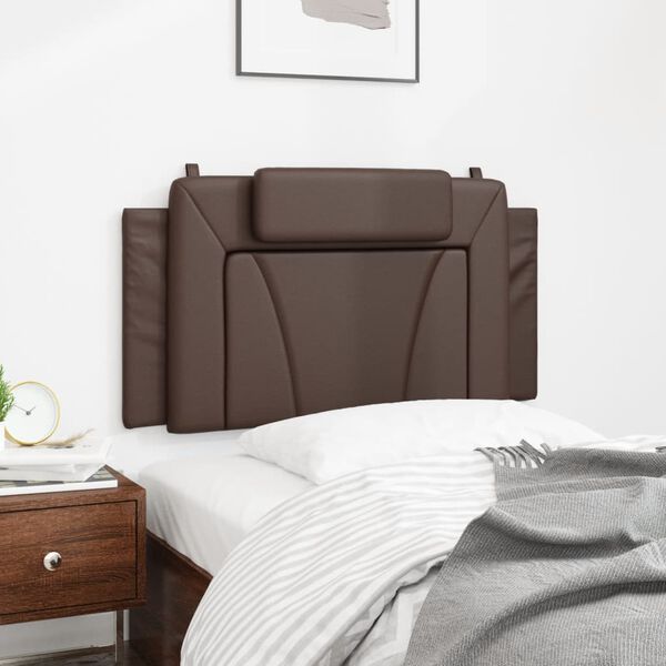 vidaXL Coussin de t&ecirc;te de lit Viana marron 100 cm similicuir