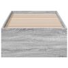 vidaXL Cadre de lit sans matelas sonoma gris 90x190 cm