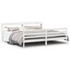 vidaXL Cadre de lit avec t&ecirc;te de lit sans matelas blanc 200x200 cm