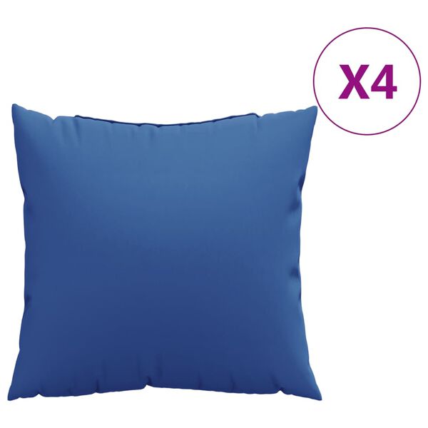 vidaXL Coussins de canap&eacute; 4 pcs bleu royal 40x40 cm tissu