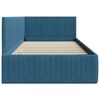 vidaXL Cadre de lit d'angle Bleu 100 cm x 200 cm Velours