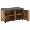 vidaXL Banc d'entr&eacute;e avec coussin Uni Bois ancien 80 x 38 x 46 cm