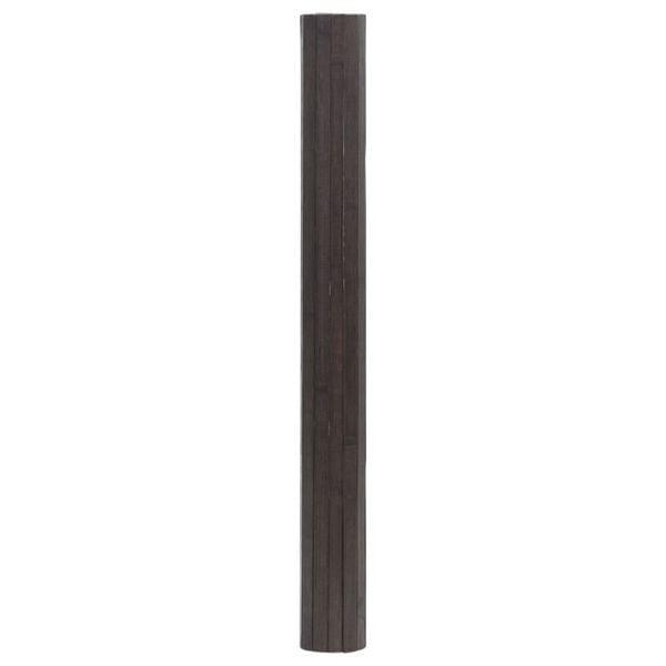 vidaXL Tapis rectangulaire marron fonc&eacute; 100x300 cm bambou