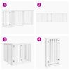 vidaXL Barri&egrave;re pour chiens et porte 6 panneaux blanc bois de peuplier
