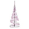 vidaXL Sapin de No&euml;l &agrave; LED avec boules 80 LED blanc chaud 120 cm