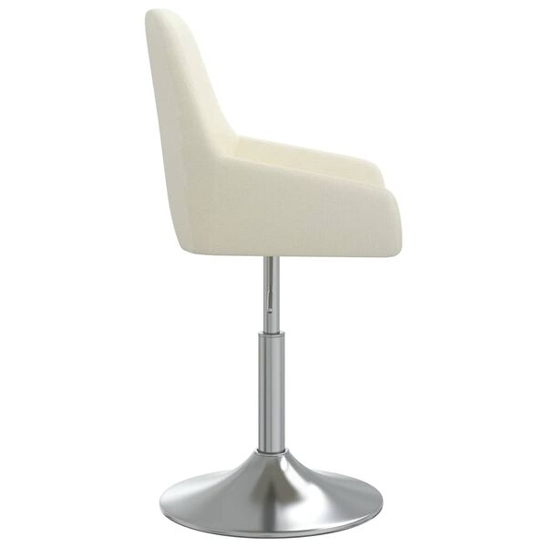 vidaXL Tabouret de bar Cr&egrave;me Tissu