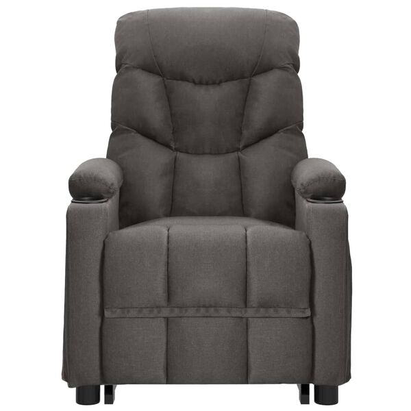 vidaXL Fauteuil de massage inclinable Gris foncé Tissu