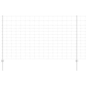 vidaXL Cl&ocirc;ture sauvage ext&eacute;rieure avec poteaux 25 x 1,4 m Argent&eacute;
