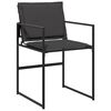 vidaXL Ensemble de salle &agrave; manger pour jardin 9 pcs Noir