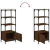 vidaXL Biblioth&egrave;que &agrave; 3 niveaux ch&ecirc;ne brun 41x30x109,5 cm