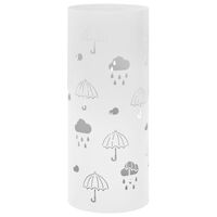 vidaXL Porte-parapluie Design Parapluies Acier Blanc