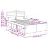 vidaXL Cadre de lit B&eacute;ton 120 x 190 cm Bois de pin massif