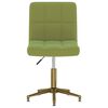 vidaXL Chaise pivotante de salle &agrave; manger Vert clair Velours