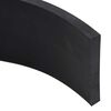 vidaXL Bordure en caoutchouc de chasse-neige noir 250x8x1 cm