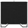 vidaXL Buffet avec tiroir Ch&ecirc;ne noir 79,5 x 35,5 x 74,5 cm