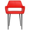 vidaXL Chaises &agrave; manger lot de 2 rouge similicuir