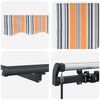 vidaXL Auvent R&eacute;tractable Multicolore 600 &times; 300 cm Polyester et Acier