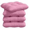 vidaXL Coussins de si&egrave;ge 4 pc Tissu Rose 40 x 40 x 12 cm