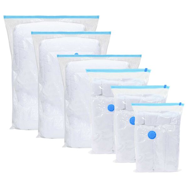 vidaXL Sacs de rangement 20 pcs Transparent et Bleu 130 x 100 cm
