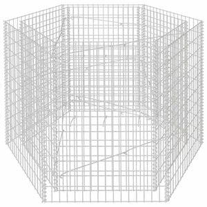 vidaXL Lit sur&eacute;lev&eacute; &agrave; gabion hexagonale 160x140x100 cm