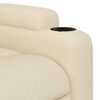 vidaXL Fauteuil inclinable en tissu cr&egrave;me