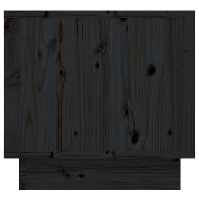 vidaXL Tables de chevet 2 pcs Noir 35x34x32 cm Bois de pin solide