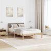 vidaXL Cadre de lit Marron et taupe 120 x 200 cm Bois massif en pin