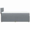vidaXL Sommier &agrave; lattes de lit avec matelas Gris clair 100x200cm Tissu