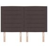 vidaXL T&ecirc;te de lit LED avec t&ecirc;te de lit Marron fonc&eacute; 160 cm Polyester