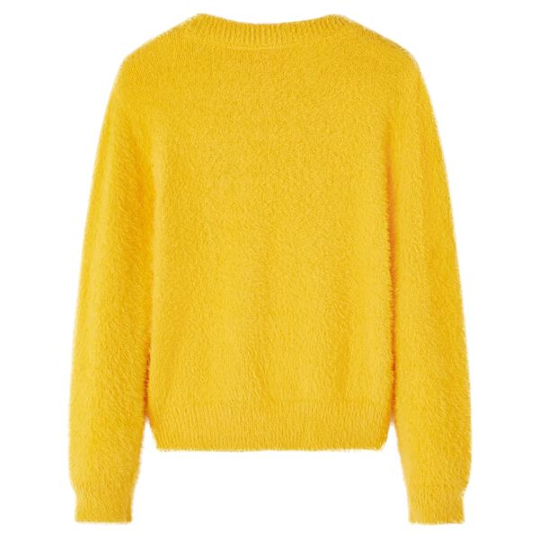 Pull-over tricot&eacute; pour enfants ocre fonc&eacute; 116