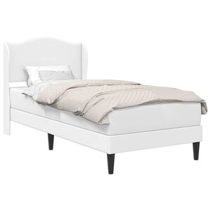 vidaXL Cadre de lit avec t&ecirc;te de lit Blanc 90 x 190 cm Simili cuir