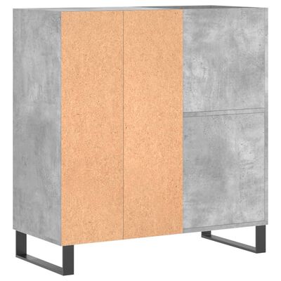 vidaXL Armoire à disques gris béton 84,5x38x89 cm bois d'ingénierie